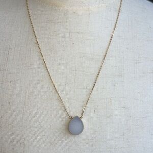 Luna Norte Druzy Teardrop Necklace